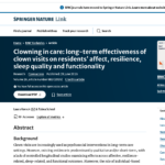 Klinikclown: ein Therapeut ohne Ziel und gleichzeitig hochwirksam zur Entlastung in Kliniken und im Seniorenwohnen?